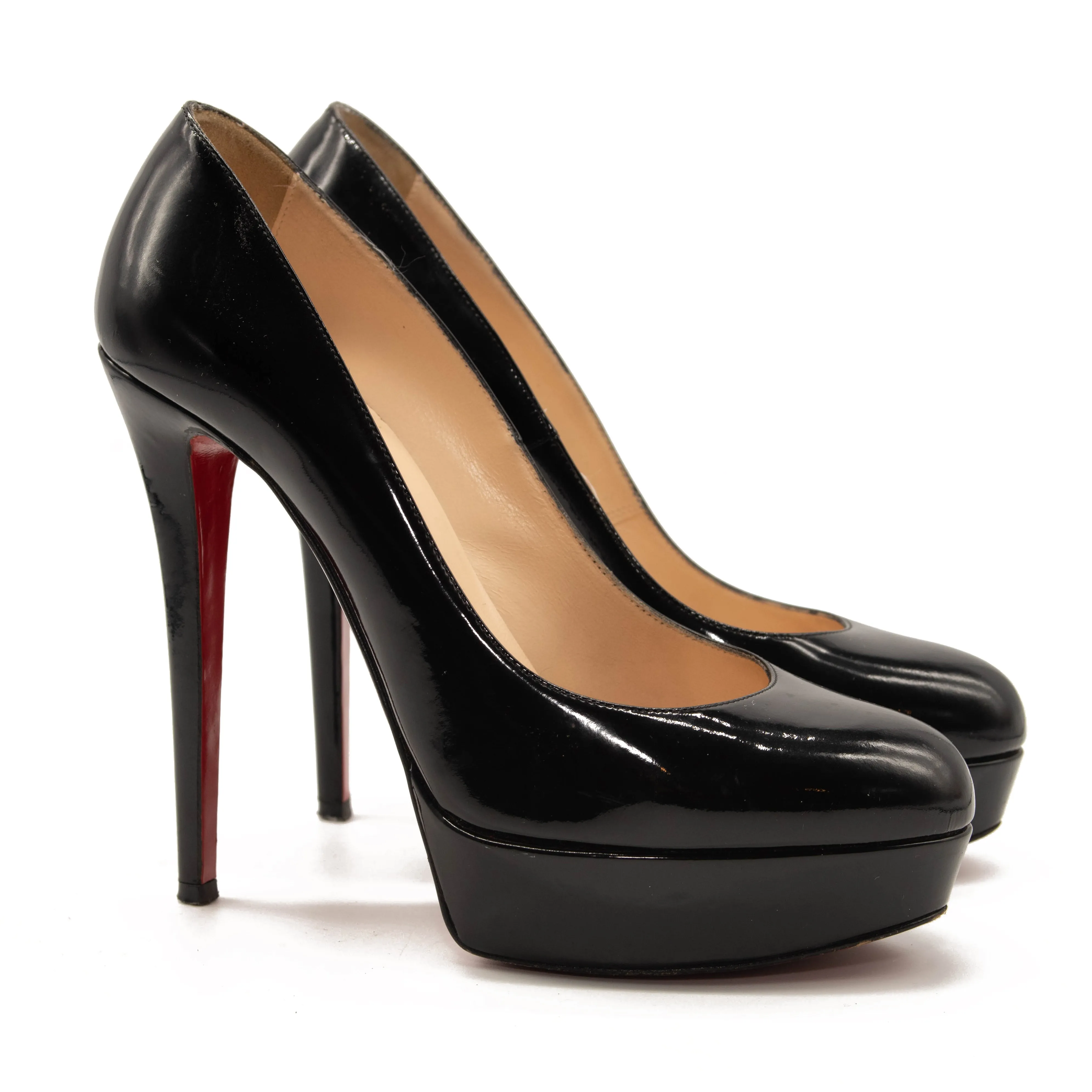 CHRISTIAN LOUBOUTIN Patent Bianca 140 Pumps 39 Black