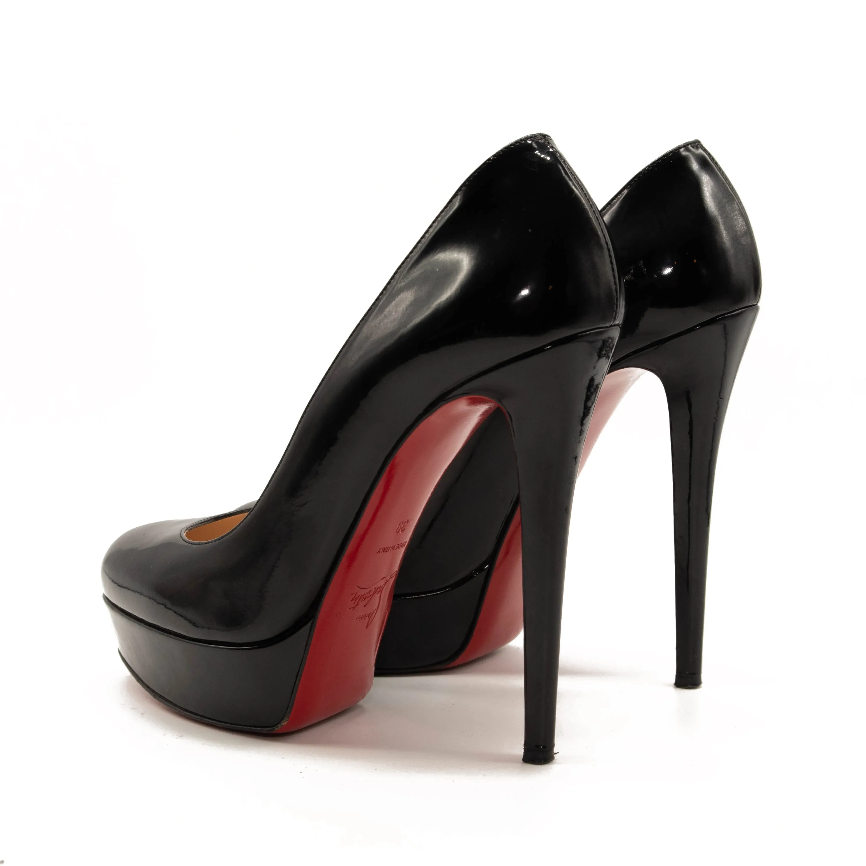 CHRISTIAN LOUBOUTIN Patent Bianca 140 Pumps 39 Black