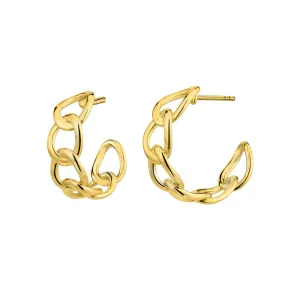 Chunky Link Hoop Earrings