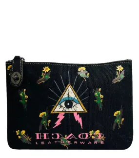 Coach Pyramid Eye Canvas Pouch