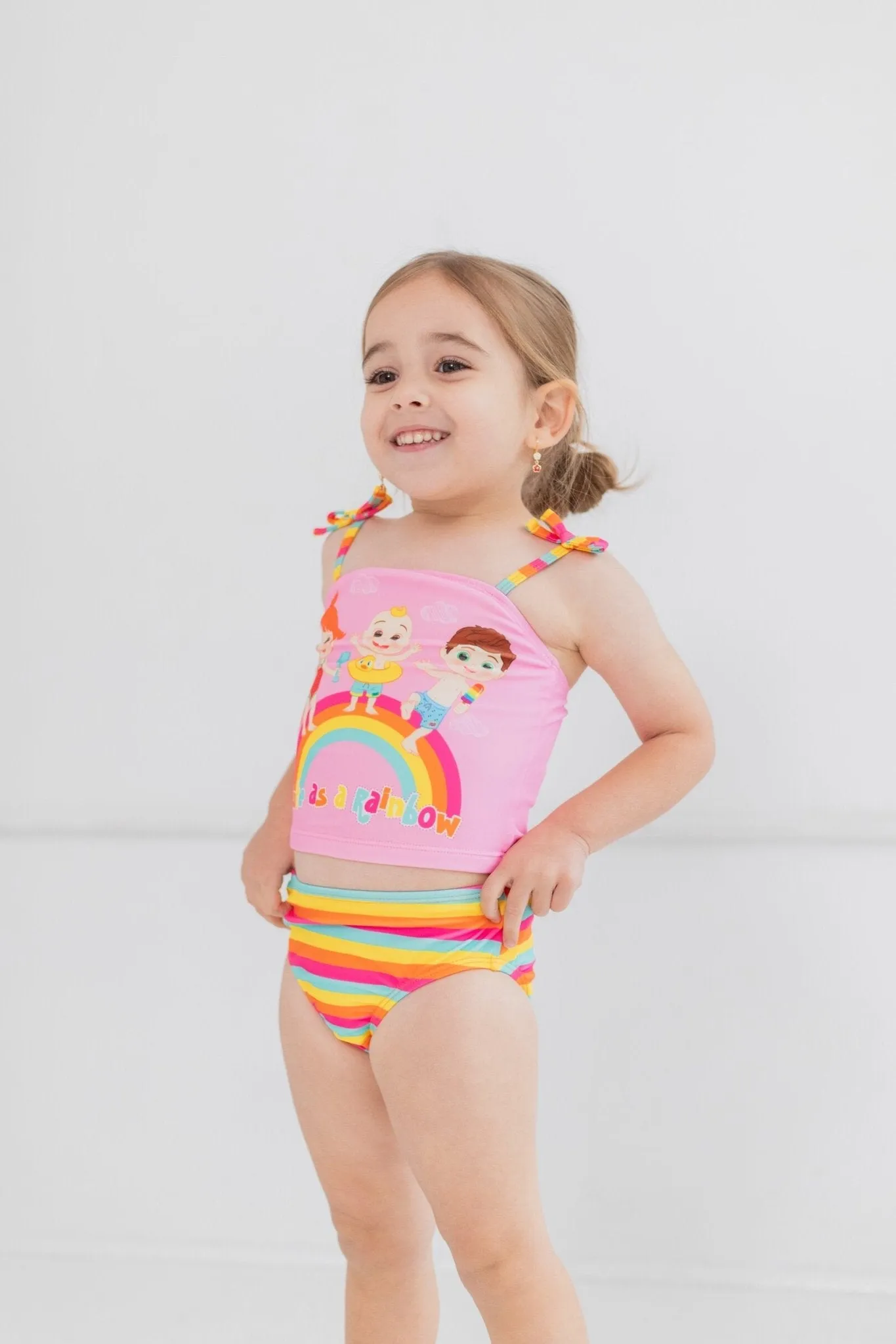 CoComelon Tankini Top and Bikini Bottom Swim Set