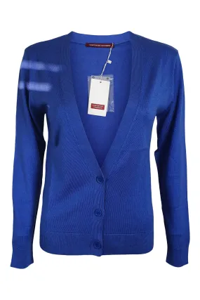 COMPTOIR DES COTONNIERS Cotton Blend Amparo Blue Cardigan (S | FR 34 /36 | UK 08)