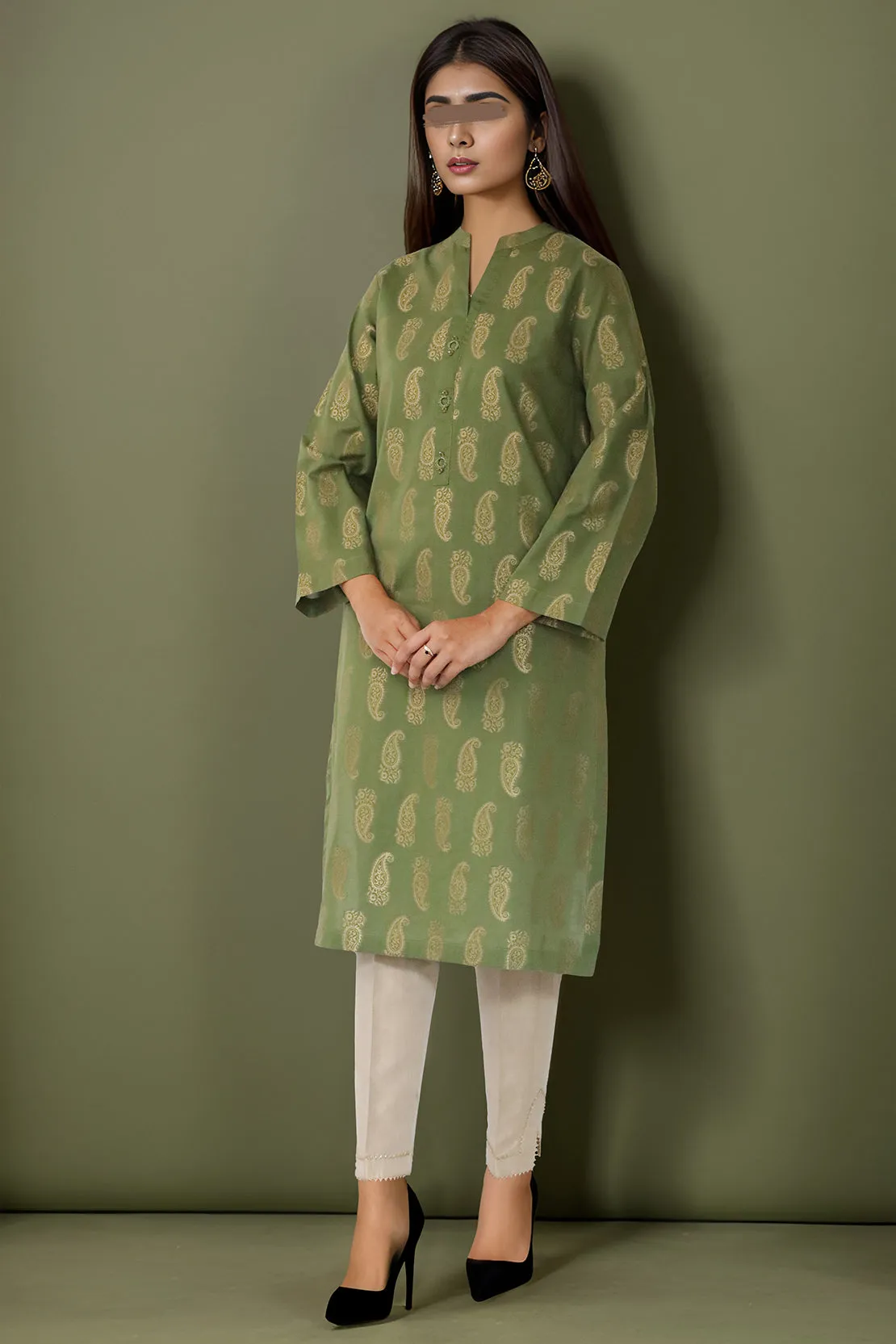 Cotton Jacquard Stitched 2 Piece (Shirt/Trouser)