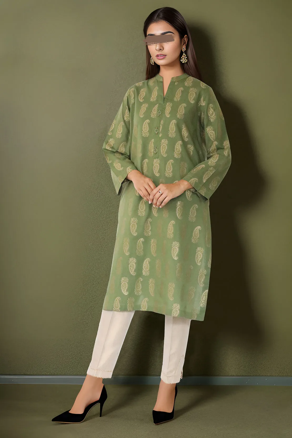 Cotton Jacquard Stitched 2 Piece (Shirt/Trouser)