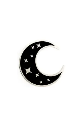 Crescent Moon Enamel Pin (1" wide)