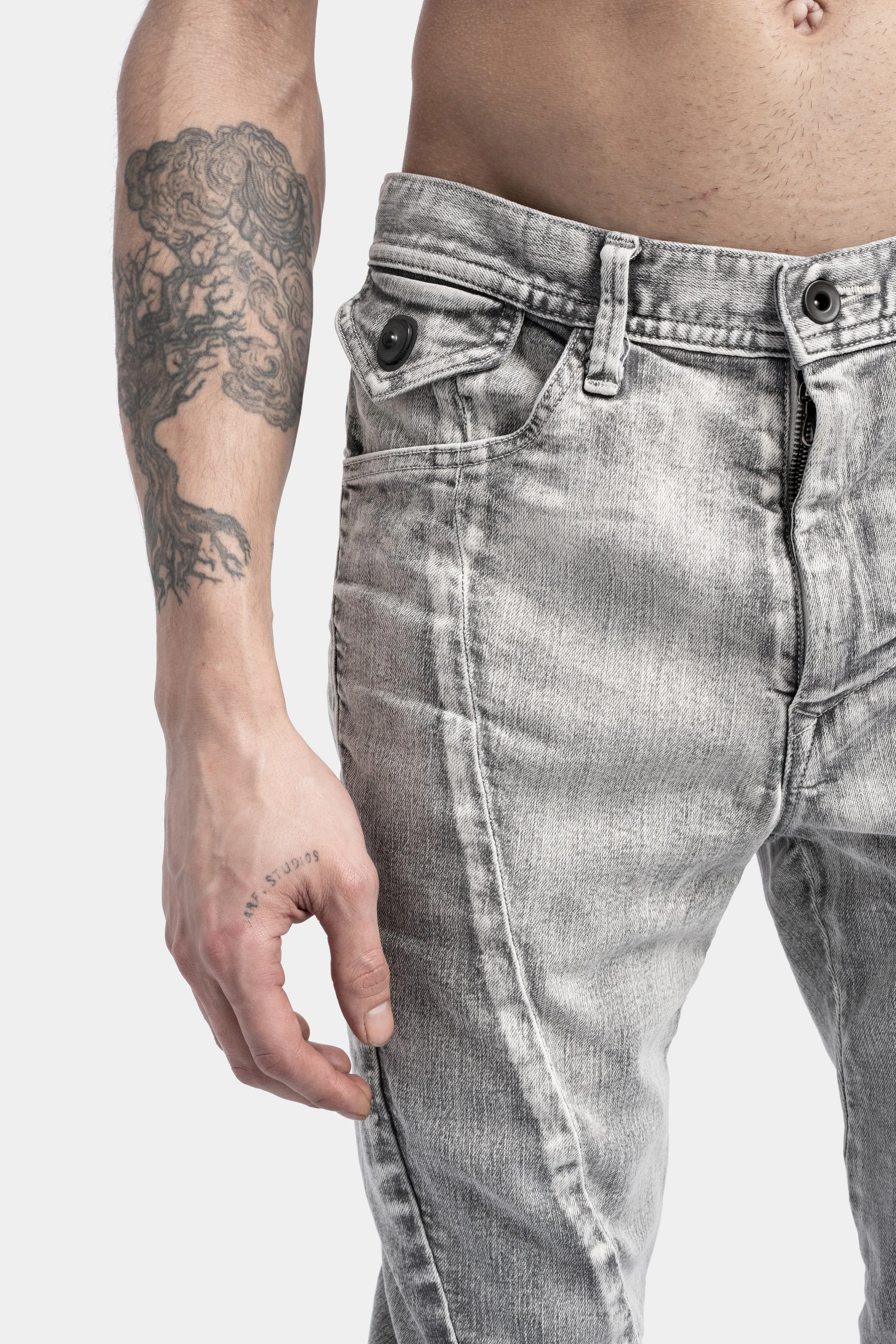 Curved Jeans, Plaster Grey