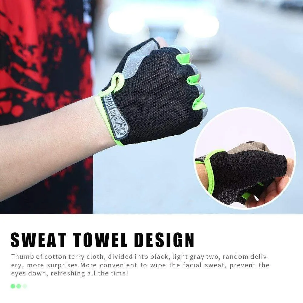 Cycling Anti-slip Anti-sweat Men Women Half Finger Gloves Breathable Anti-shock Sports Gloves Bike Bicycle Cycling Glove