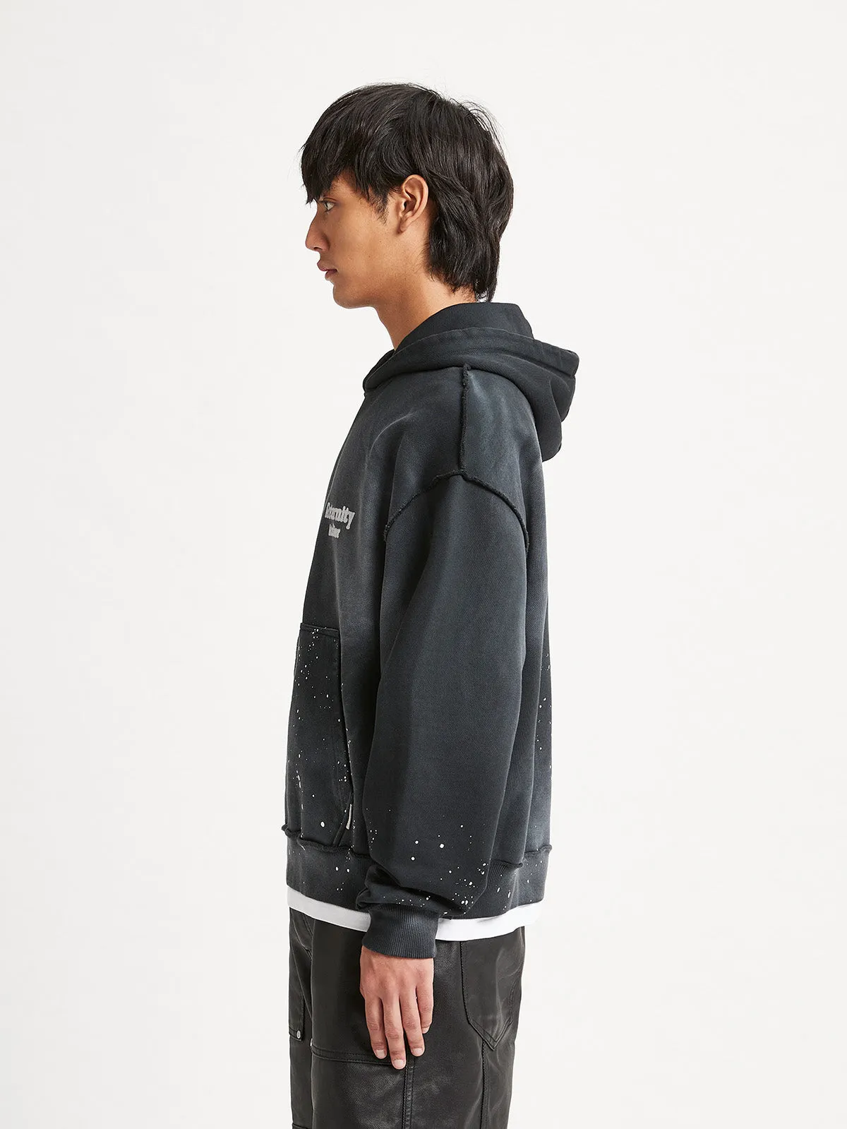 DESTROYED HOODIE ATELIER - WASHED BLACK