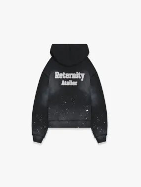 DESTROYED HOODIE ATELIER - WASHED BLACK