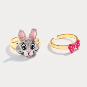 Easter Rabbit Ring Set