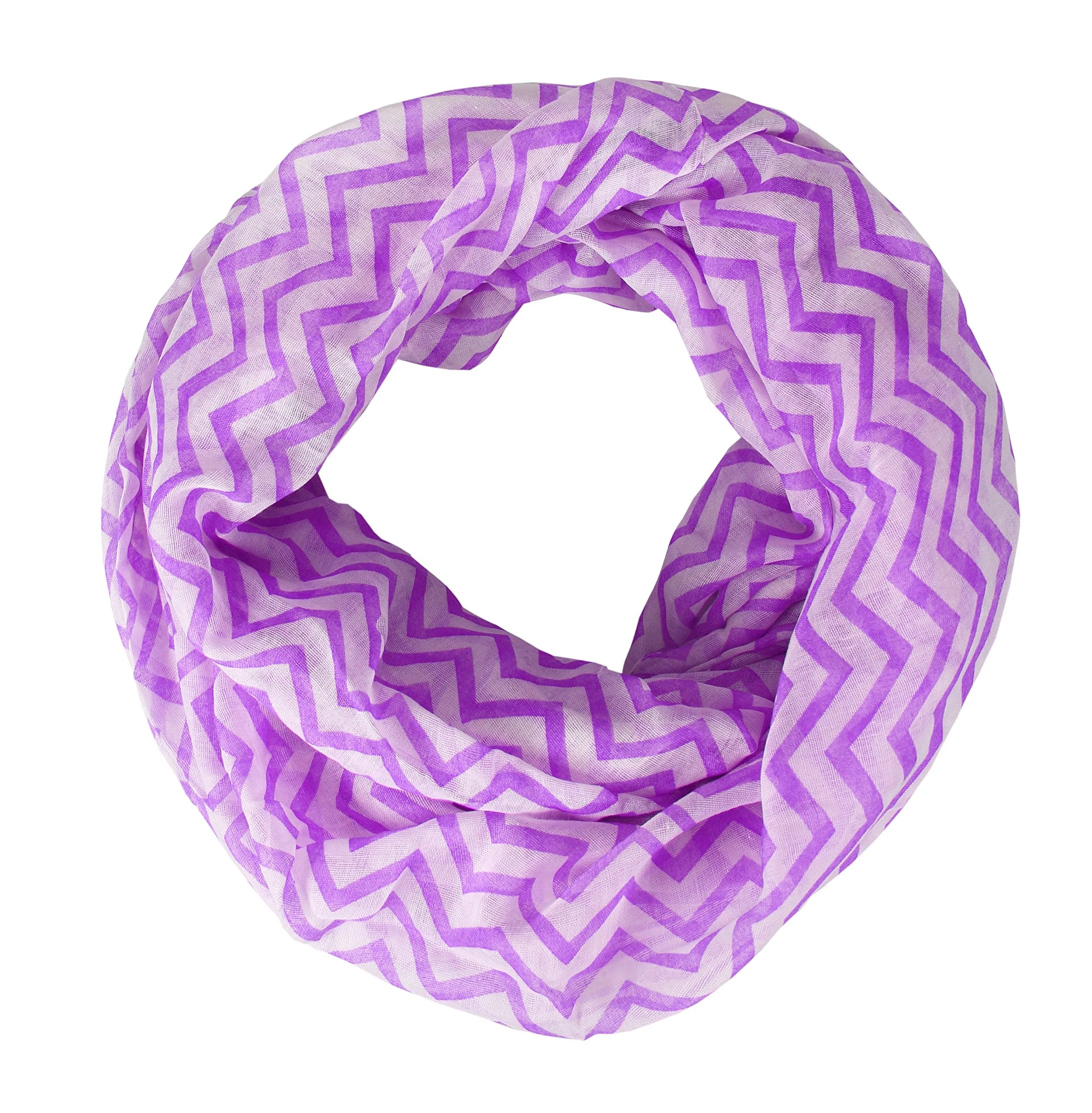 Geometric Floral Chevron Sheer Infinity Scarf Loops Circle Scarf