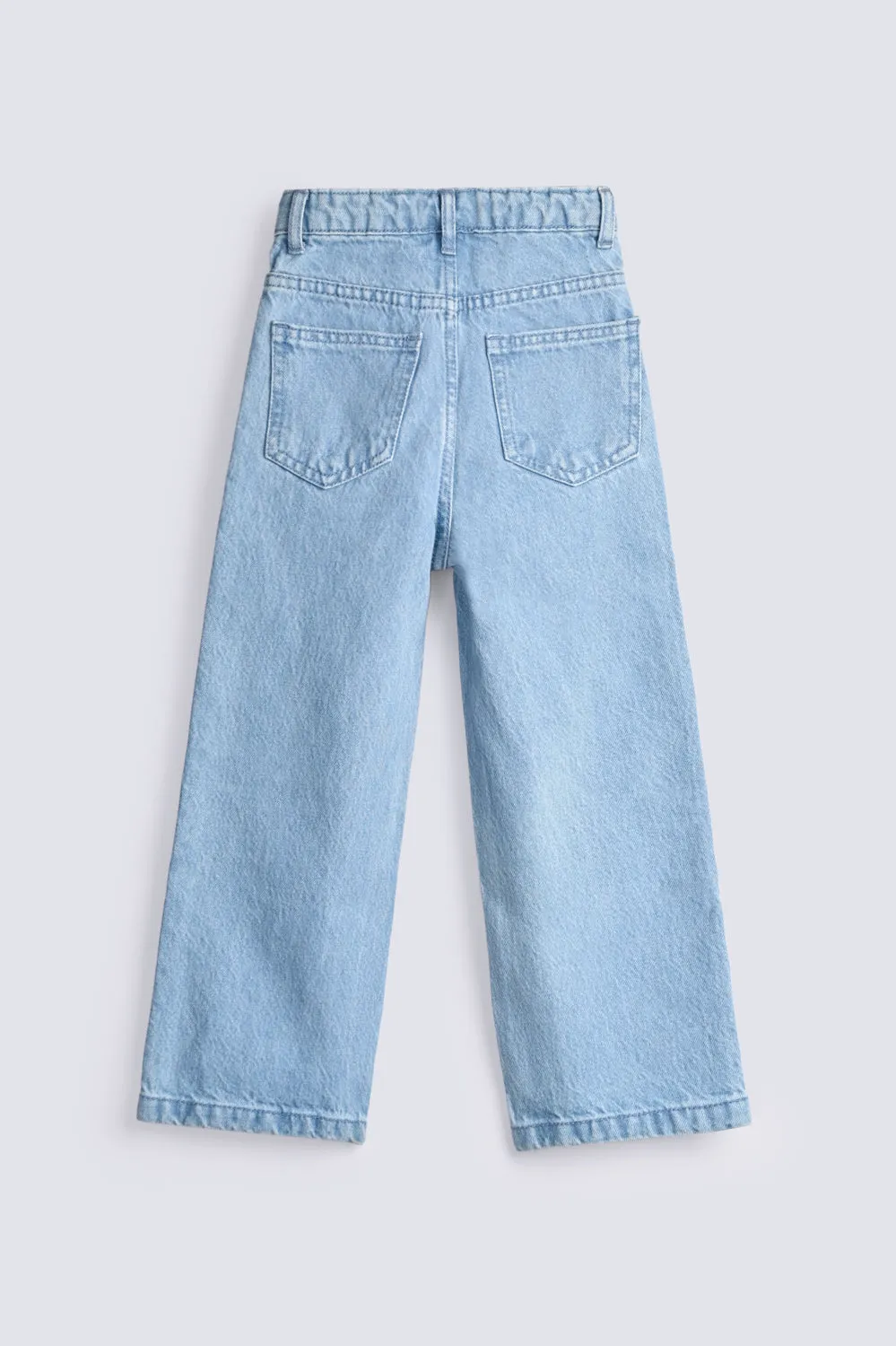 GIRLS LOOSE DENIM WITH POCKETS