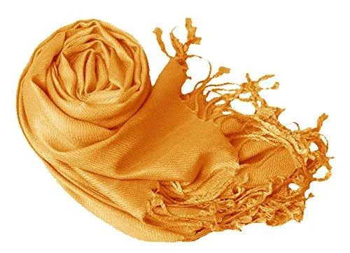 Gold Pashmina Shawl Wrap Scarf