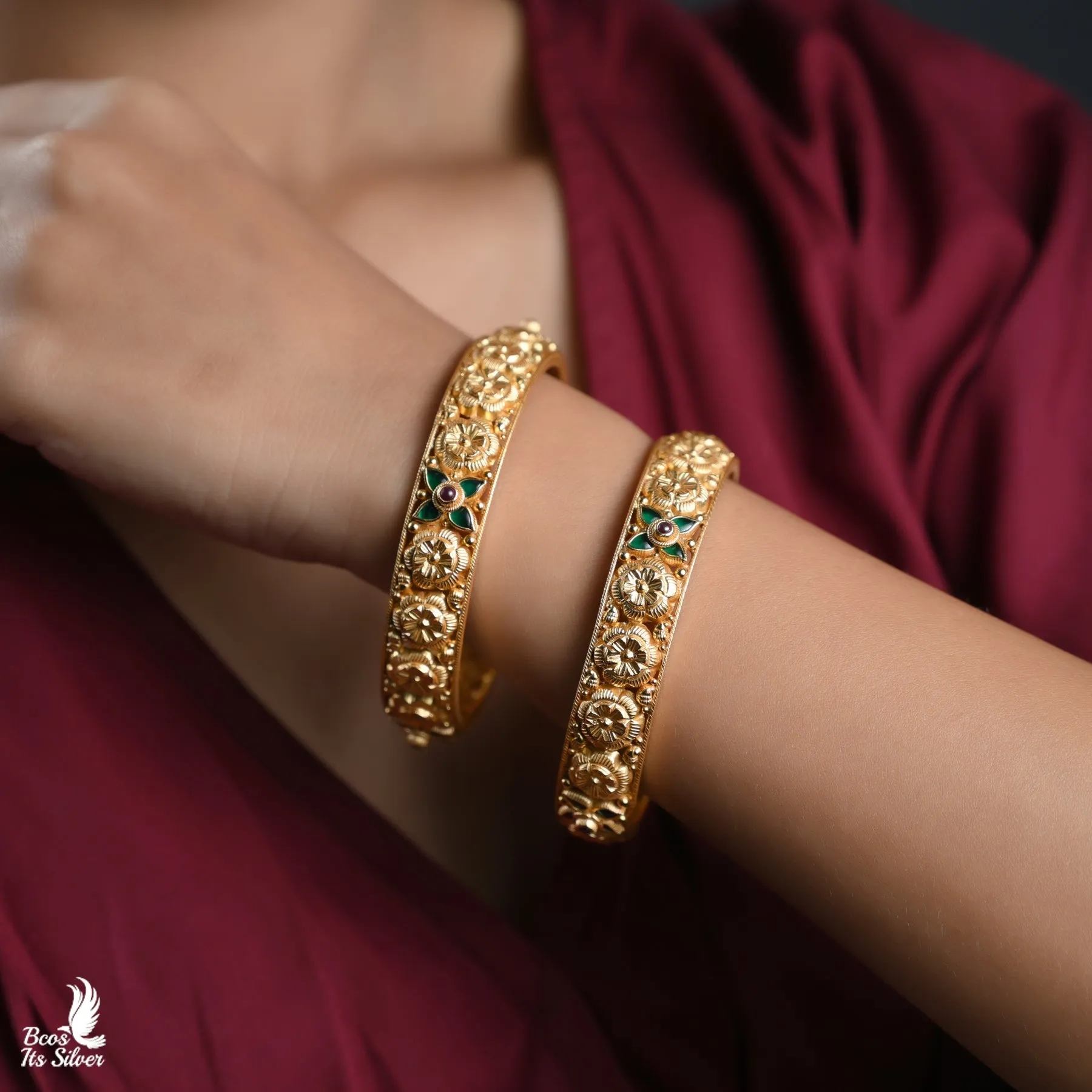 Gold Plated Bangle - 4495 - Size 2.5