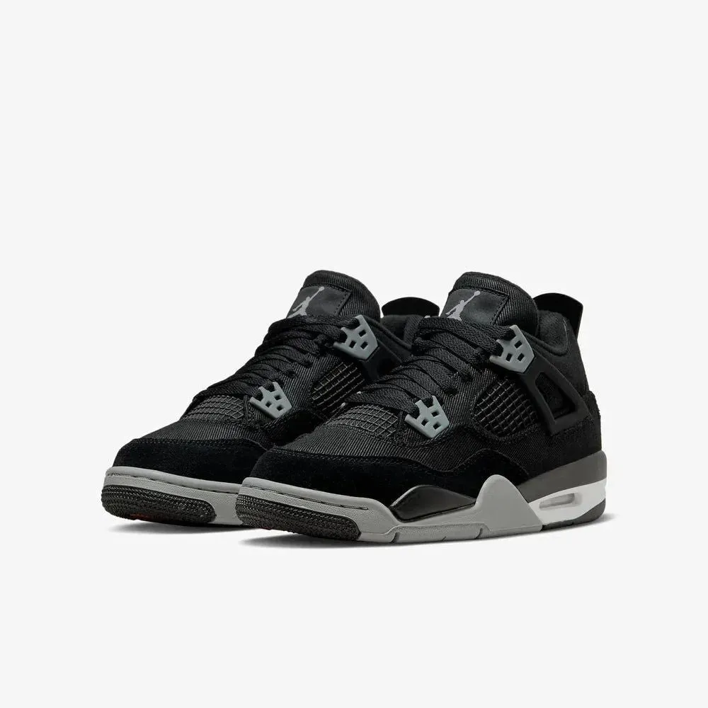 (GS) Air Jordan 4 Retro SE 'Black Canvas' (2022) DV0553-006