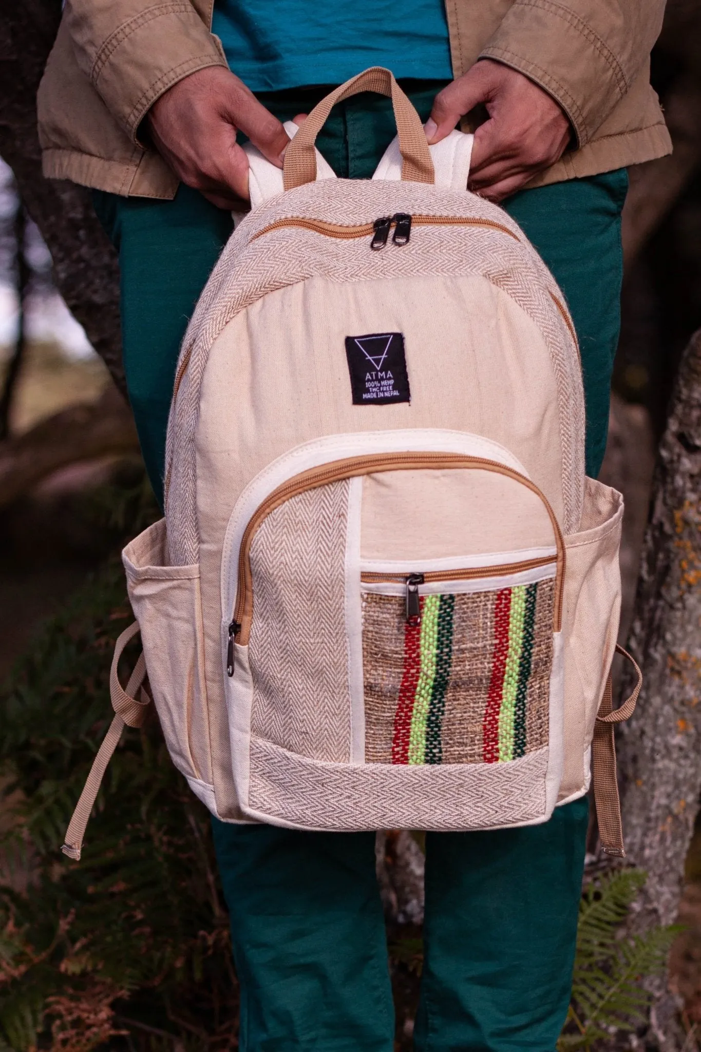 Handmade Organic Hemp Backpack BP1066