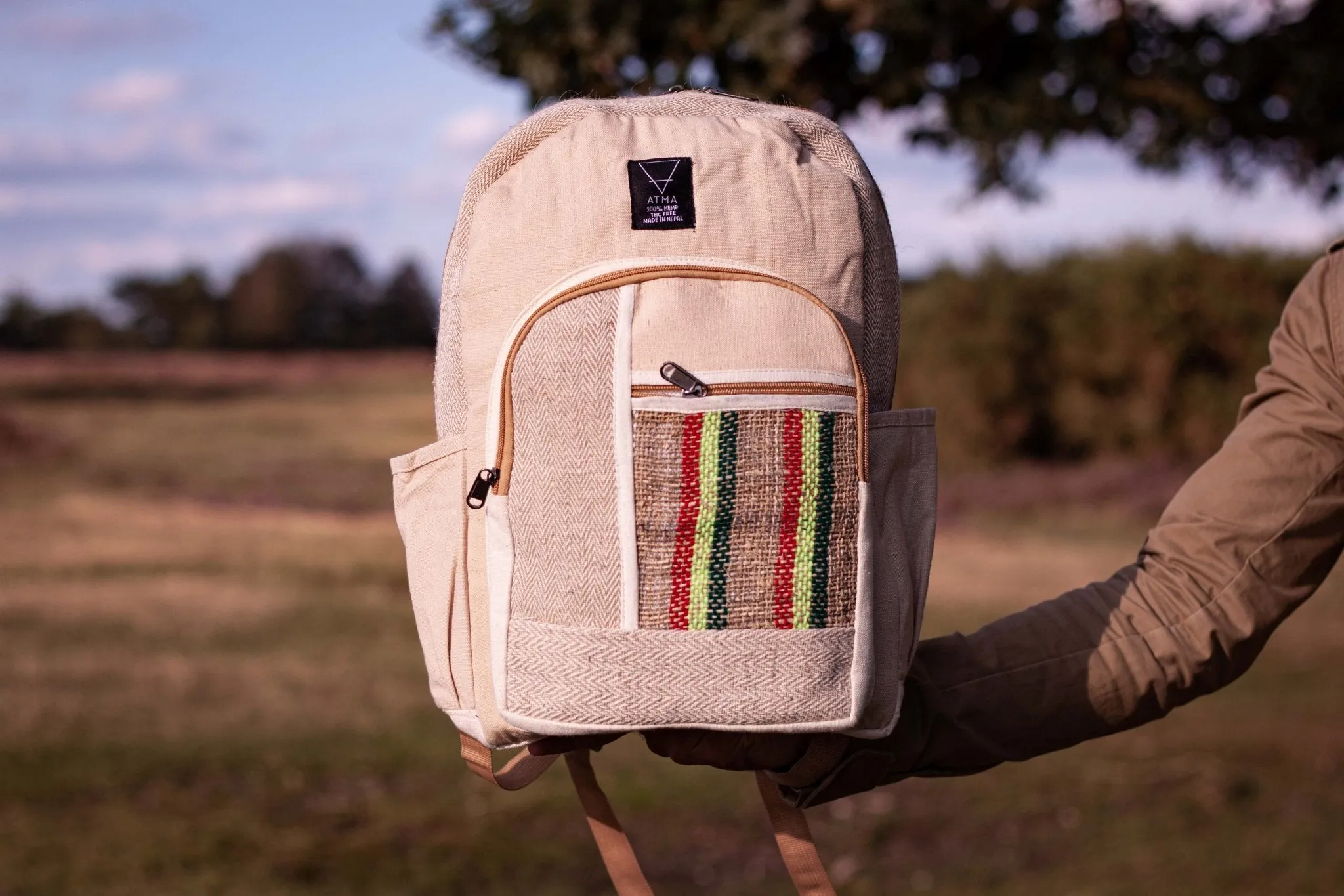 Handmade Organic Hemp Backpack BP1066