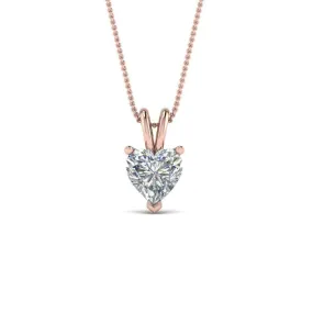 Heart Shape Zircon Pendant Necklace For Women