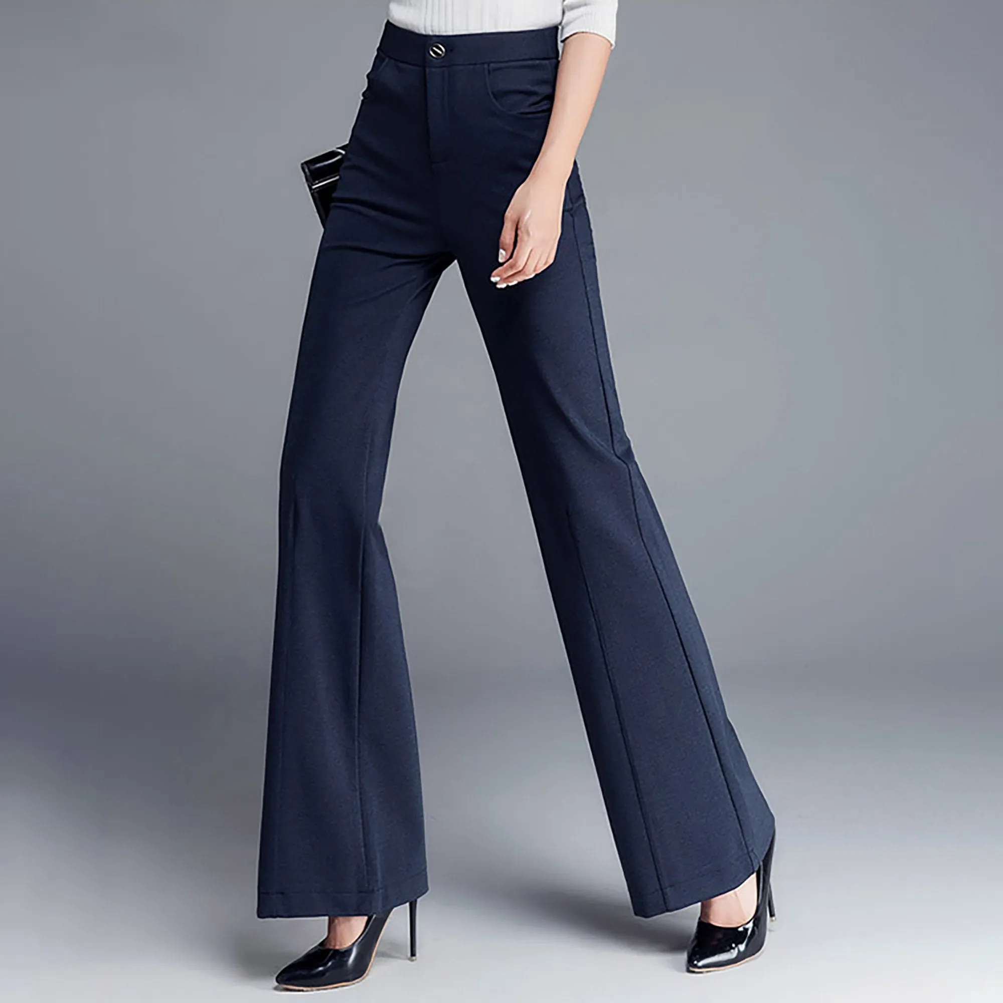 High Waist Flare Leg Pants