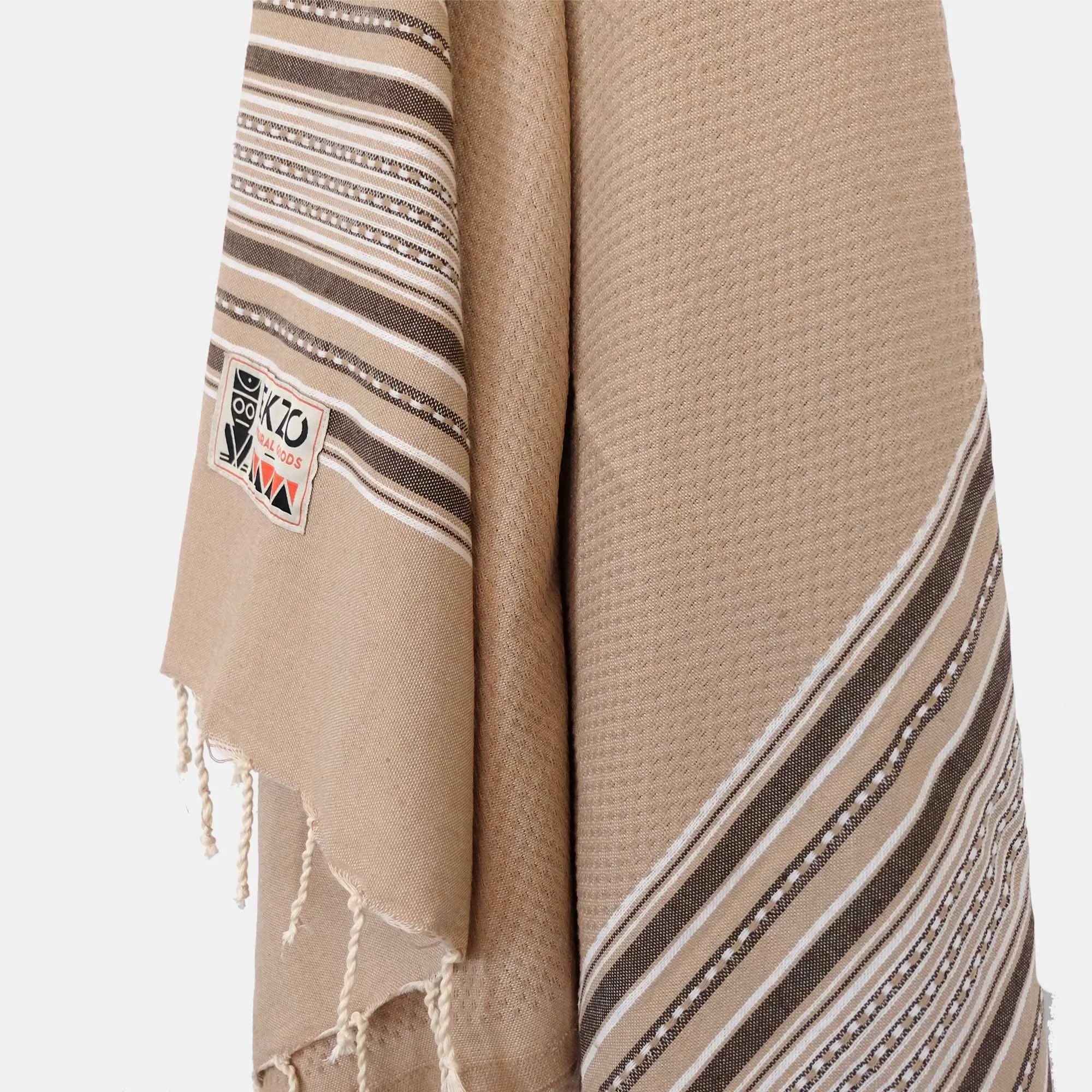 Honeycomb Beige Scale - Beach Towel