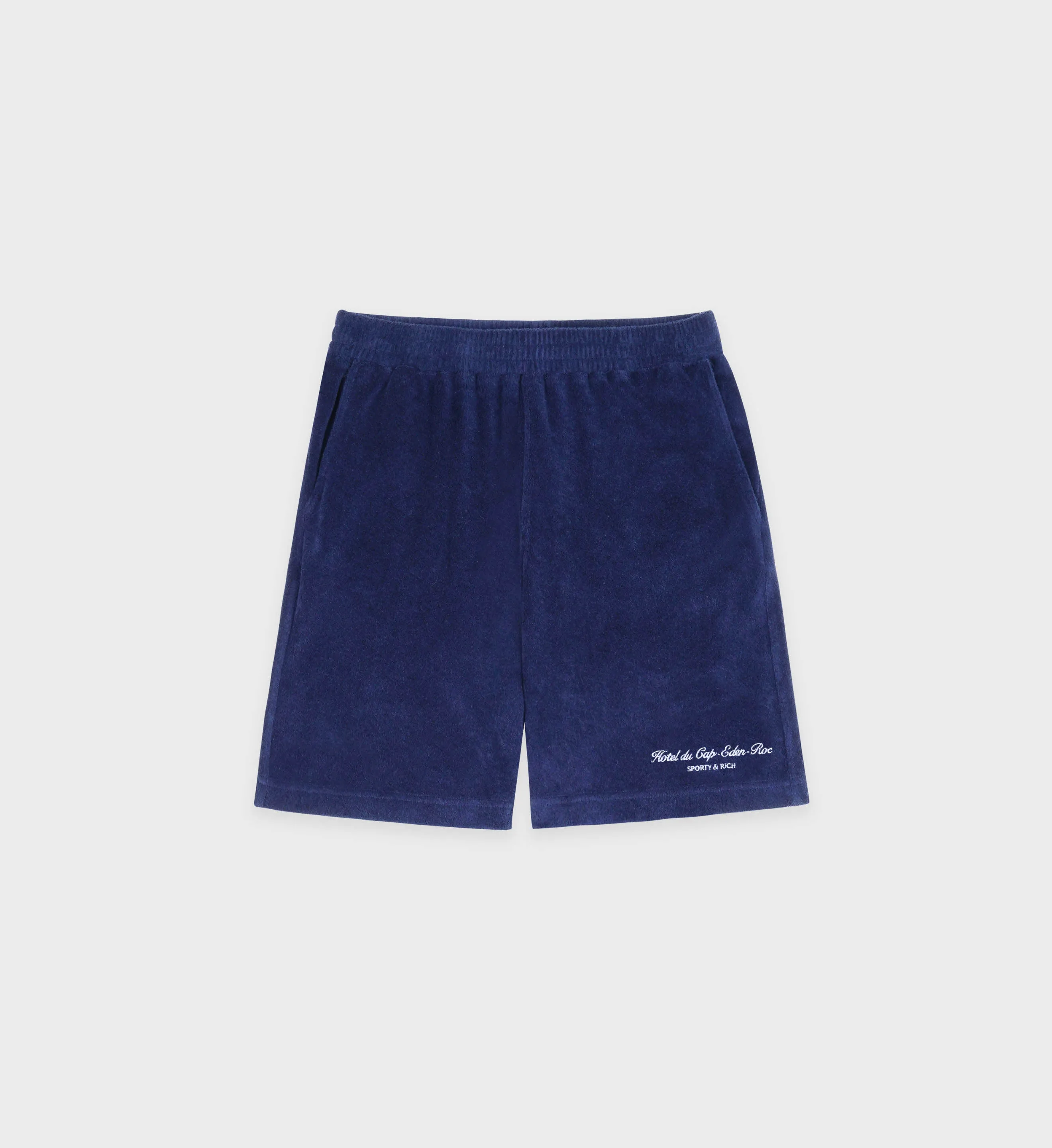 Hotel du Cap Cursive Terry Short - Indigo/White