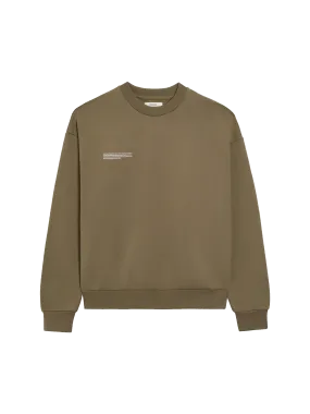 In Conversion Cotton Sweatshirt—carbon brown