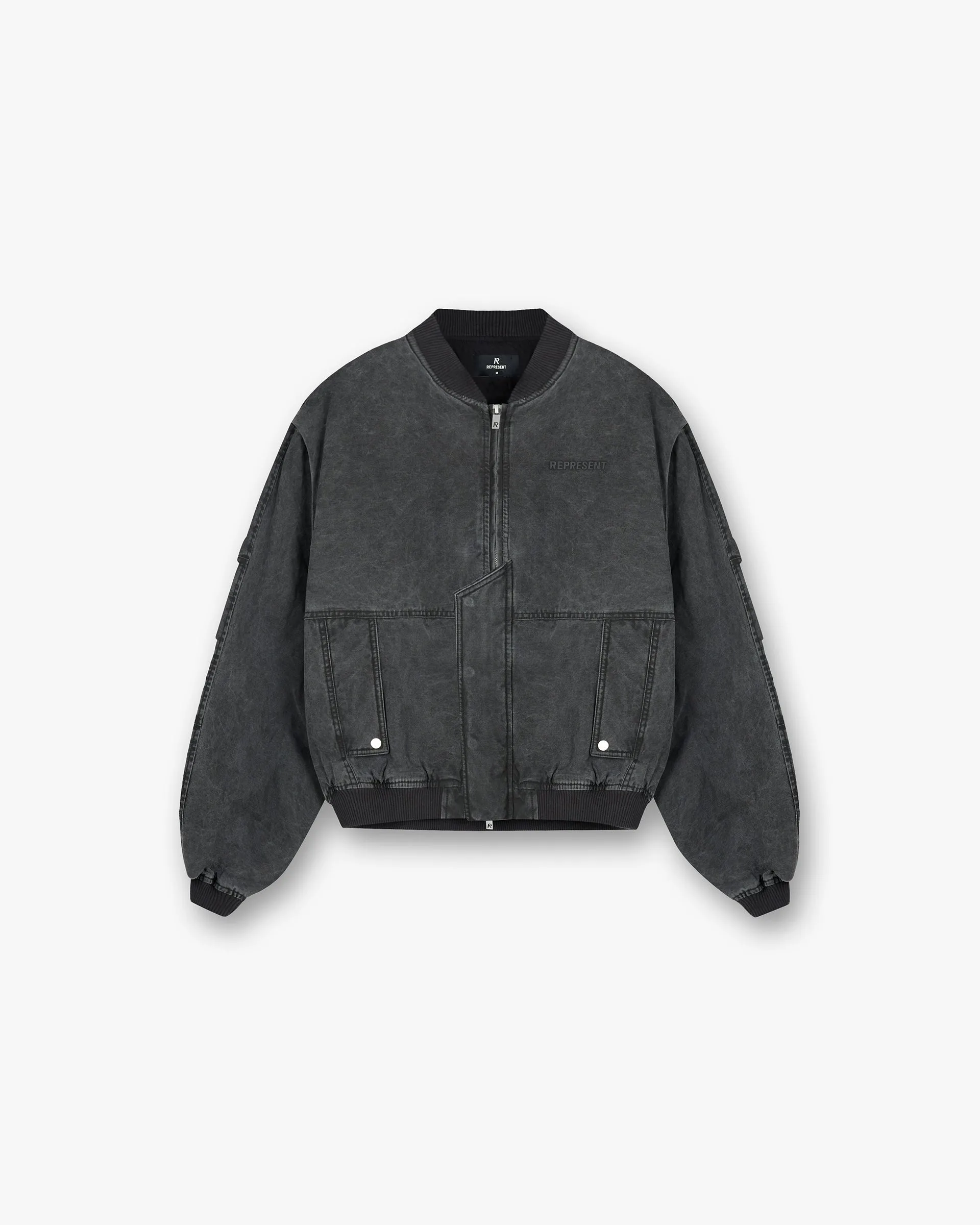 Inset Sleeve Bomber - Stained Black