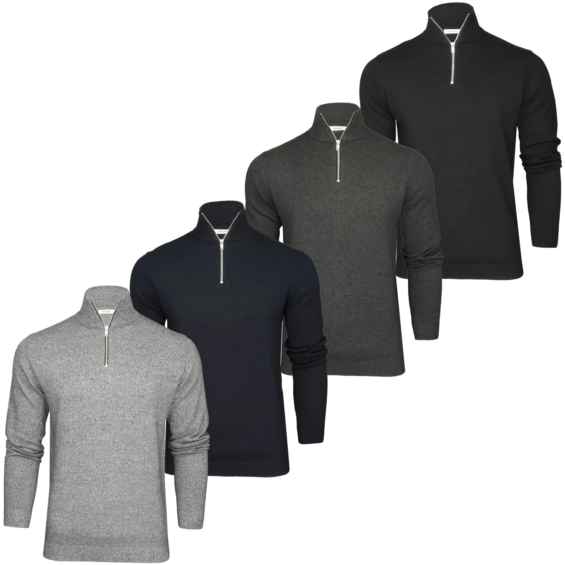 Jack & Jones Mens Half Zip Jumper 'JJEBASIC'