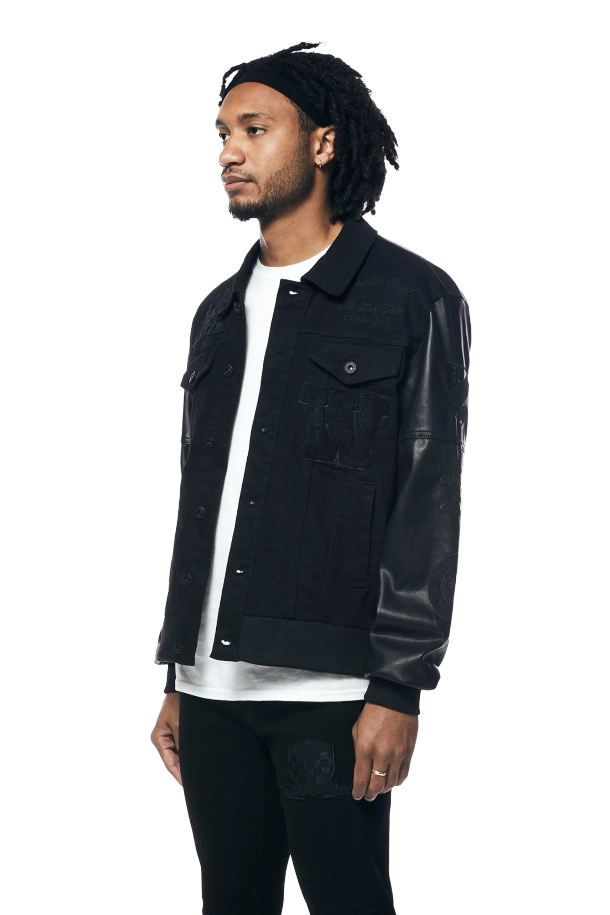 Jean Varsity Jacket - Black