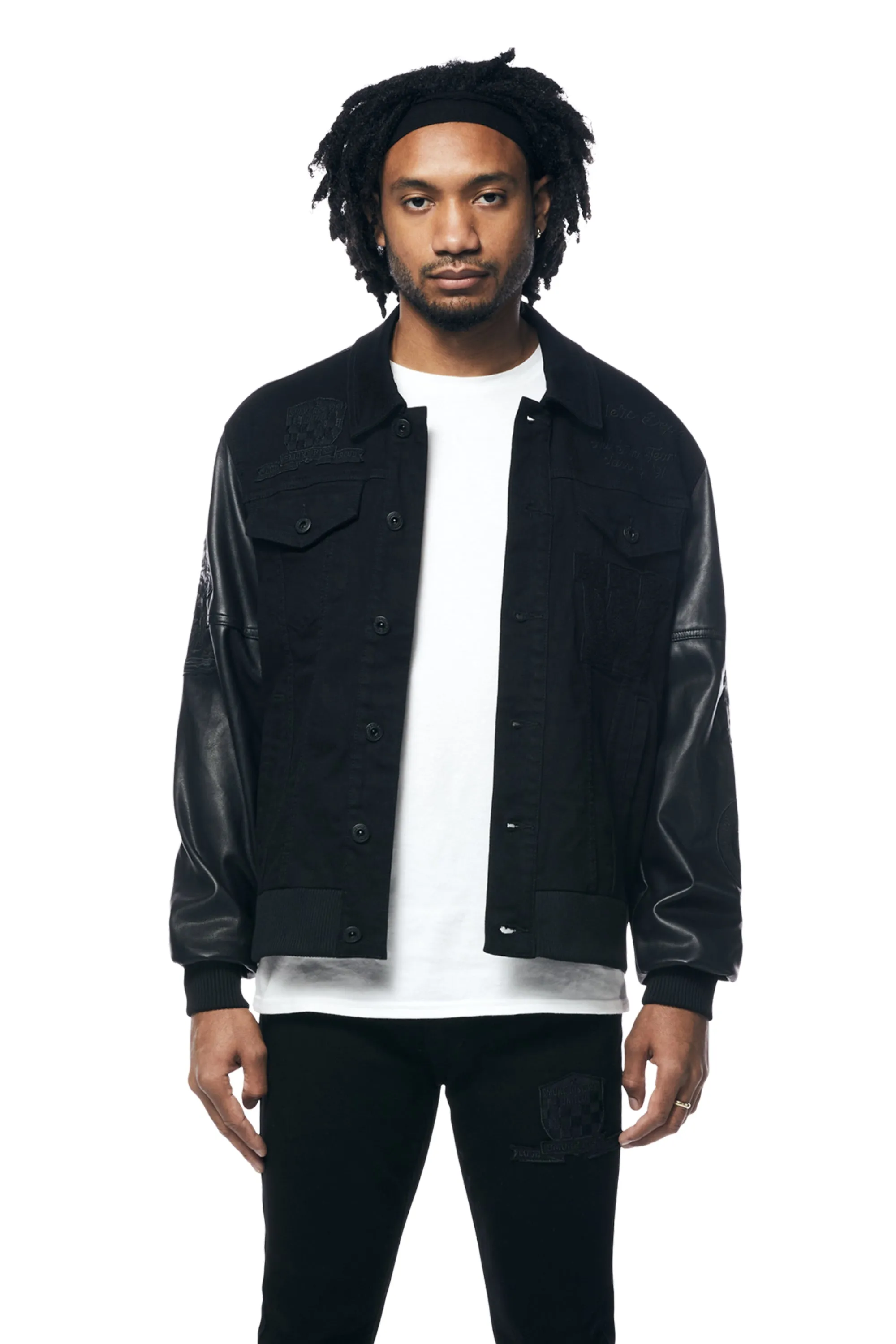 Jean Varsity Jacket - Black