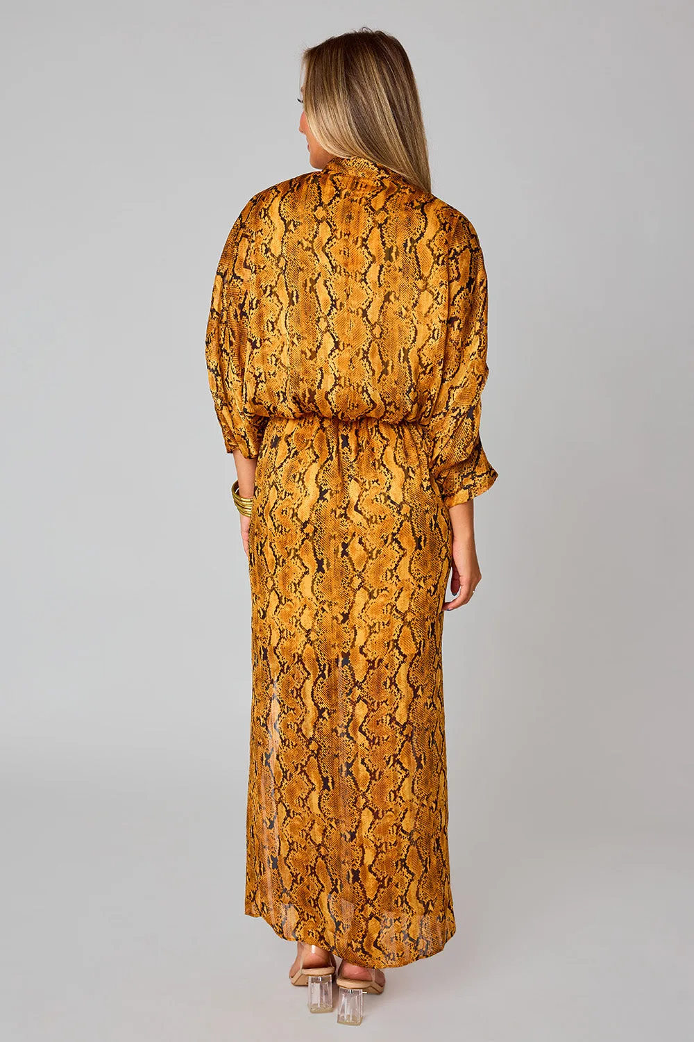 Jude Long Sleeve Maxi Dress - Snake Charmer