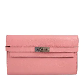 Kelly Wallet in Rose Confetti Epsom PHW