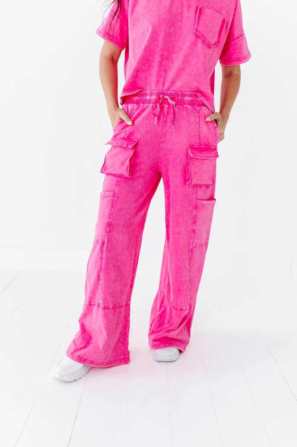 Kynlee Cargo Set in Pink