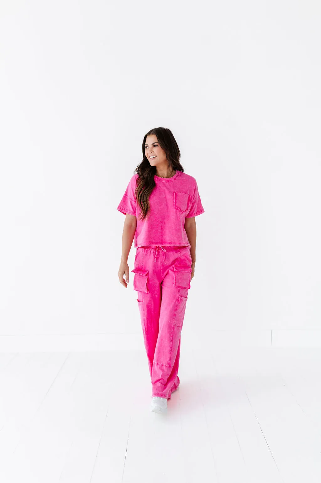 Kynlee Cargo Set in Pink