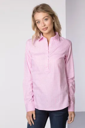 Ladies Hannah Gingham Shirt - Poppy