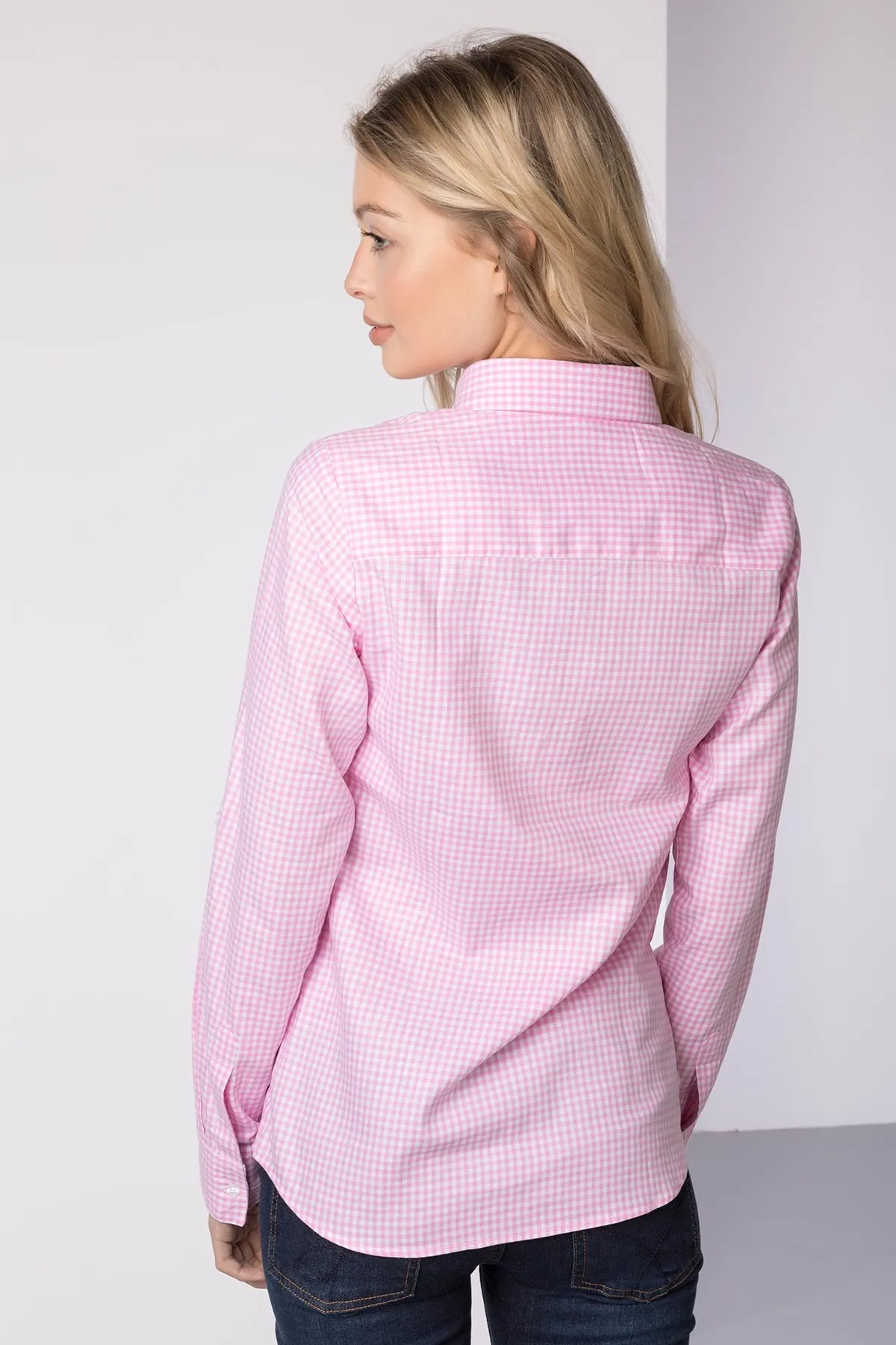 Ladies Hannah Gingham Shirt - Poppy