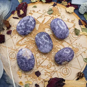 Lepidolite Pillow Palm Stones ~ Soothe Anxiety and Bring Balance to Emotions