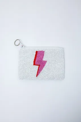 Lightning Bolt Beaded Coin Purse