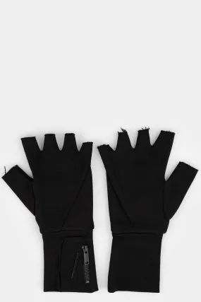 Long cotton half finger gloves