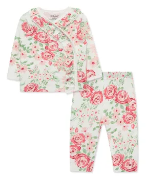 Lush Floral Bamboo Cardigan Set