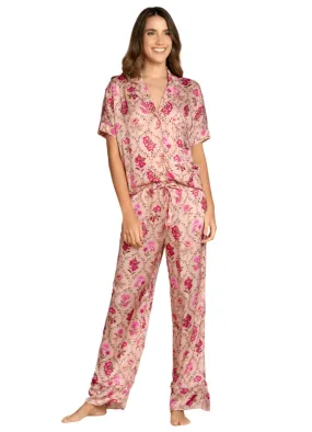 Maaji Damask Rose Kameli Short Sleeve Pant Set