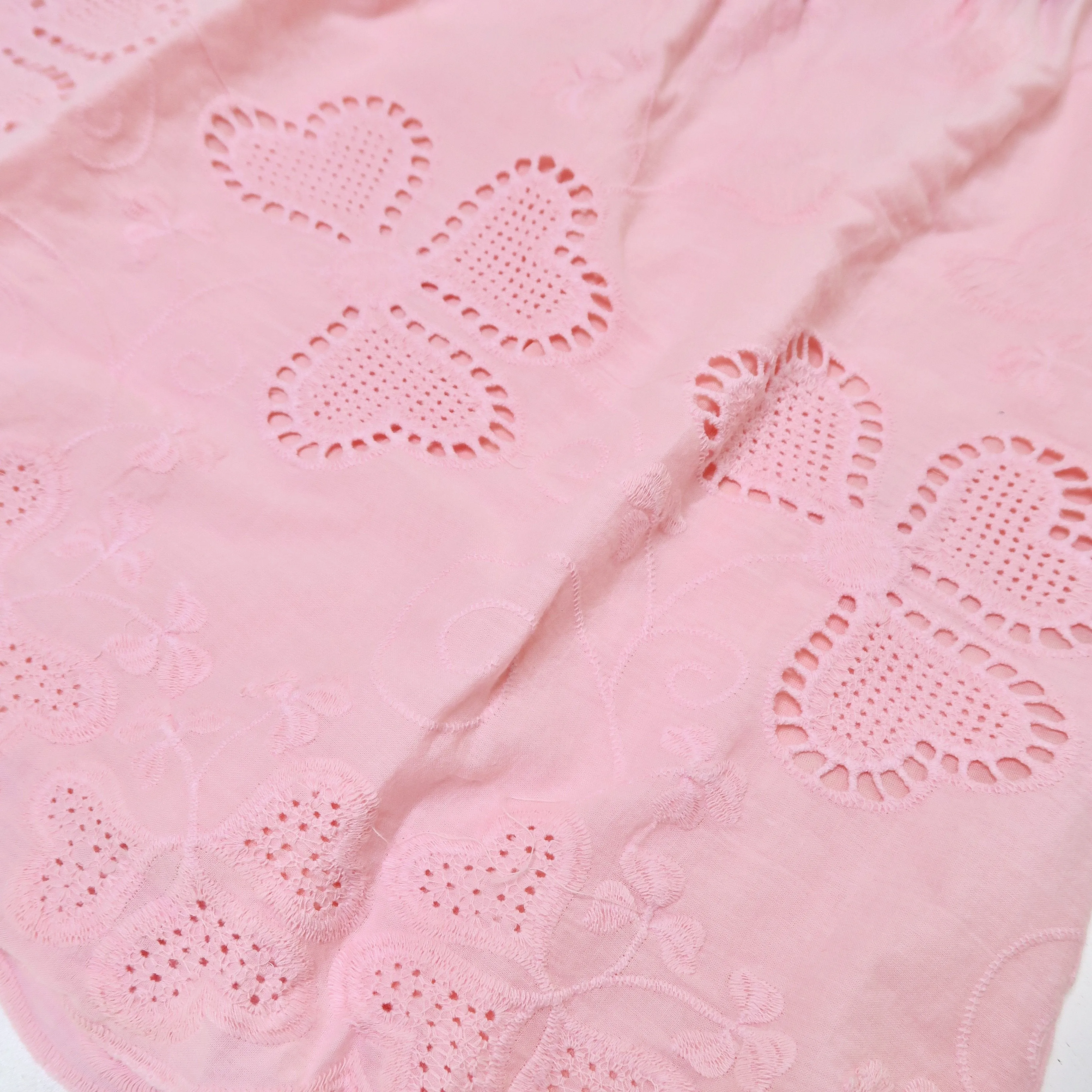 Magnolia Dress in Hearts Eyelet Pink