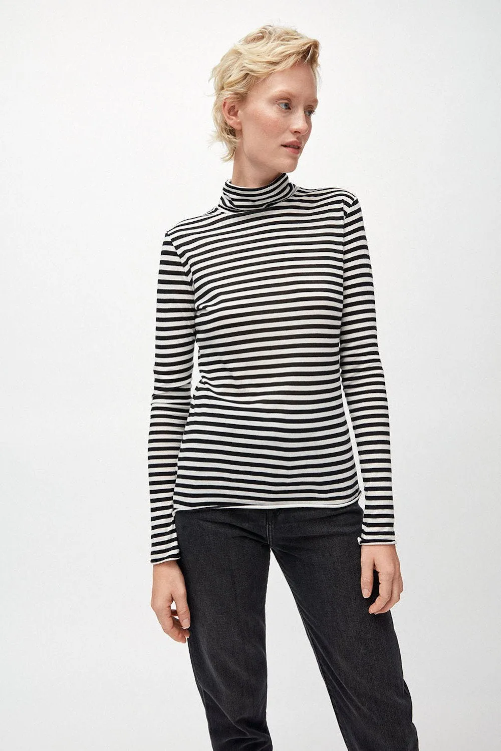 malenaa secondskin turtleneck stripes