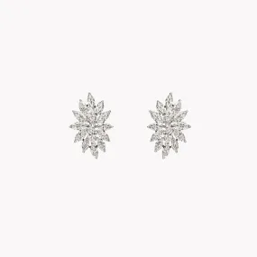 Marquise Diamond Cluster Earrings