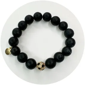 Matte Black Onyx with Pavé Soccer Ball