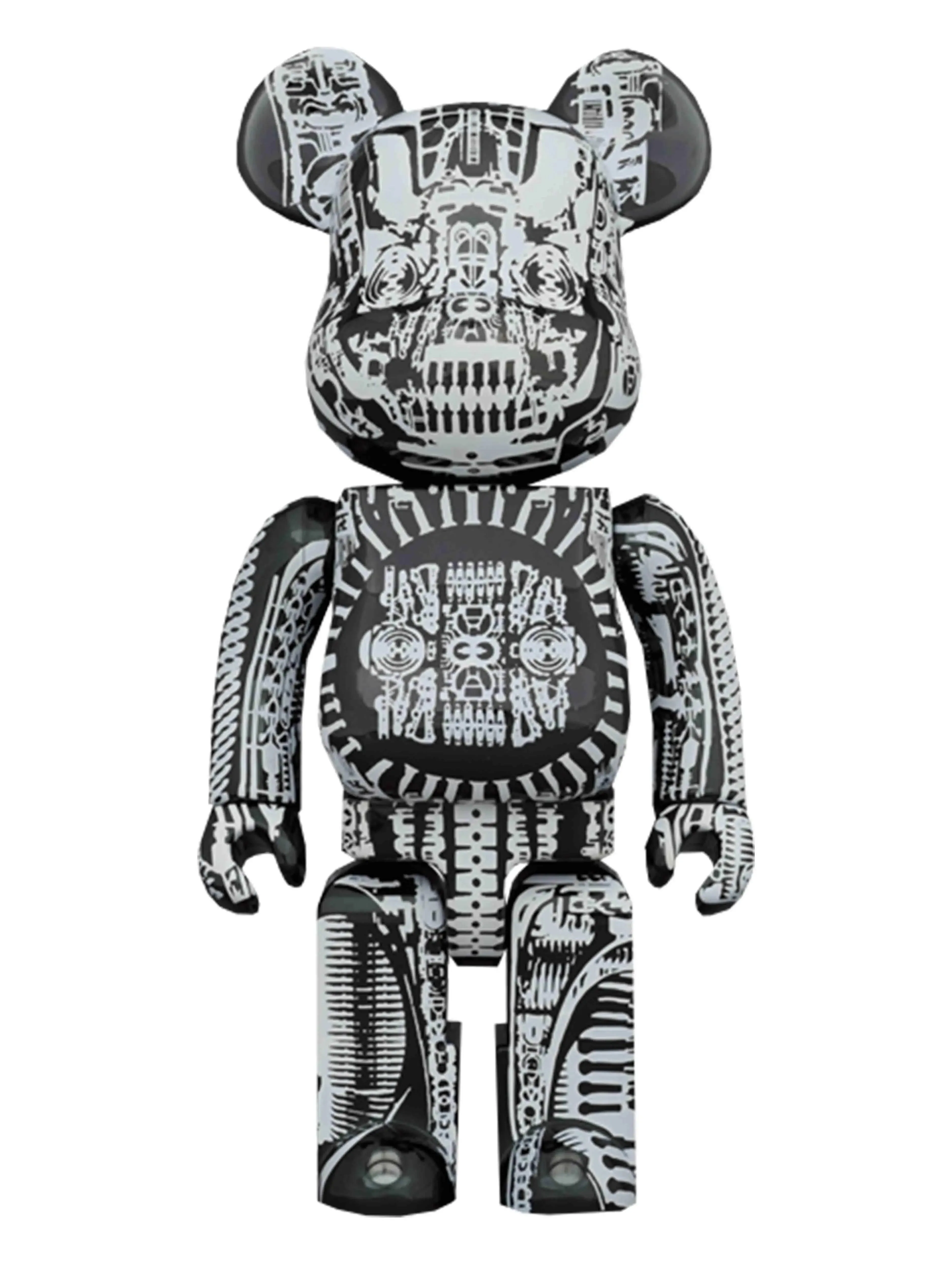 Medicom Toy Be@rbrick H.R. Giger Black Chrome 1000%