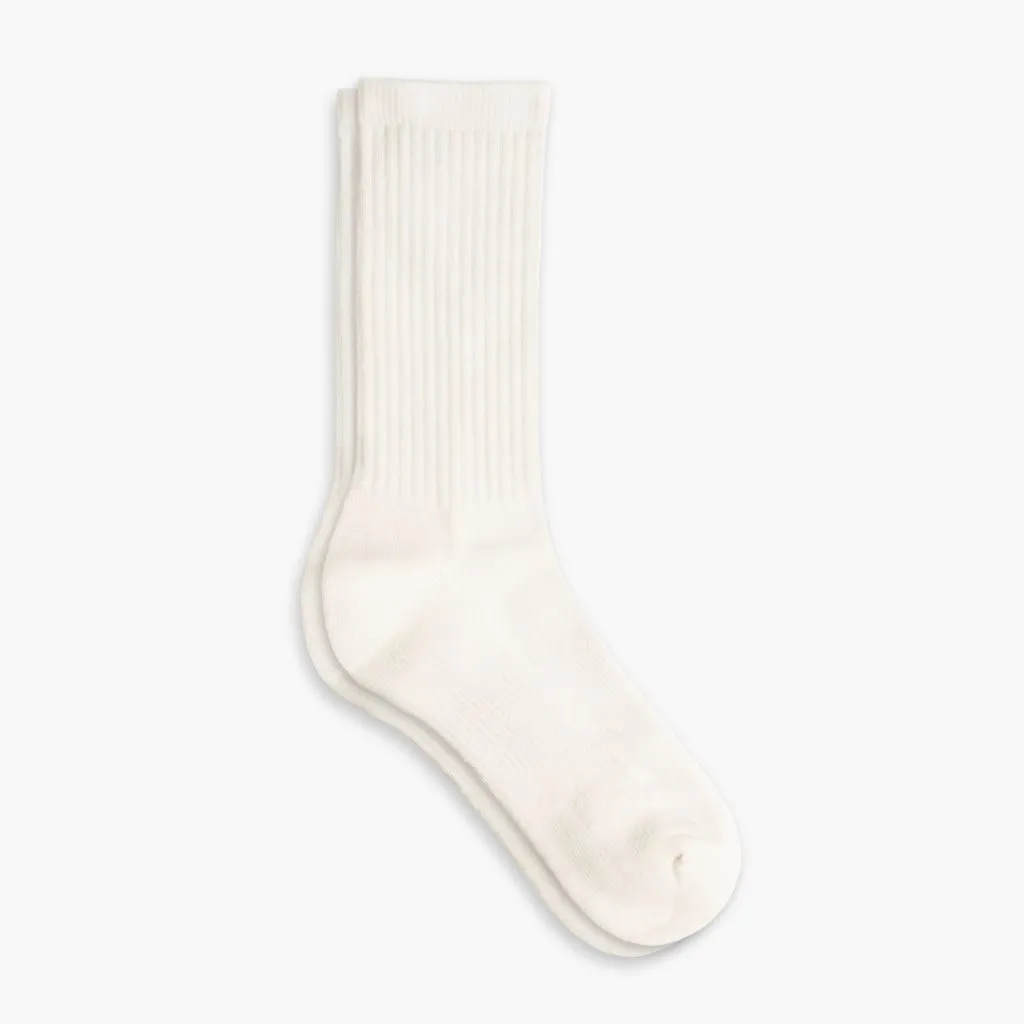 Men's Cotton Crew Sock | Off White