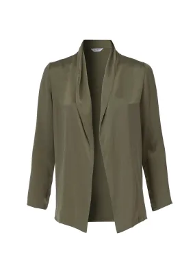 MILLA STONE WASHED KHAKI SILK JACKET