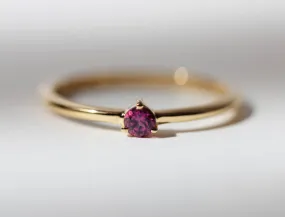 Mini Gem Stacking Ring ? Pink Garnet