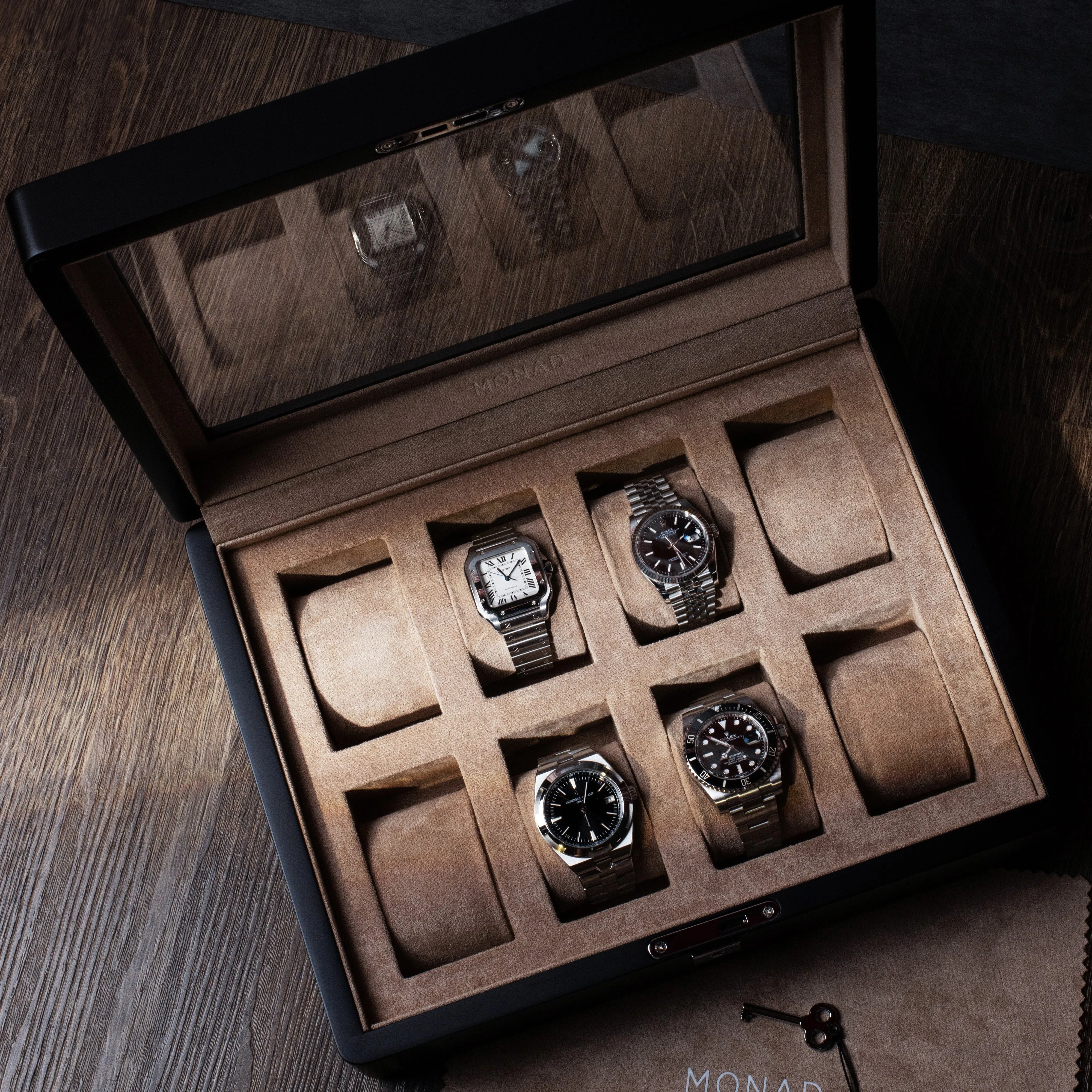 Monad Legacy Black Watch Box in Sand (8 Slots) - PREORDER